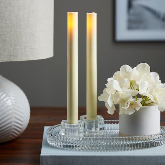 8 Packs: 2ct. (16 total) 9" Cream Flameless LED Taper Candles by Ashland®